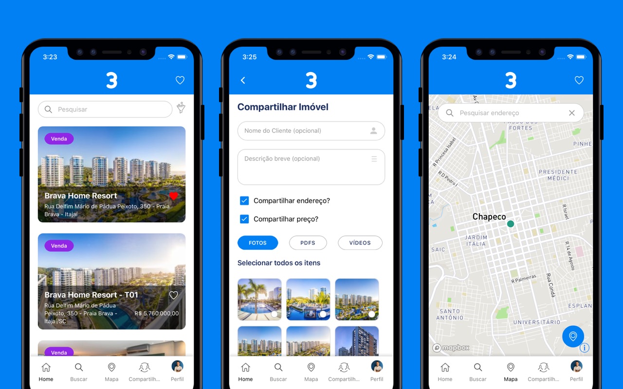 Interface mobile do projeto beview